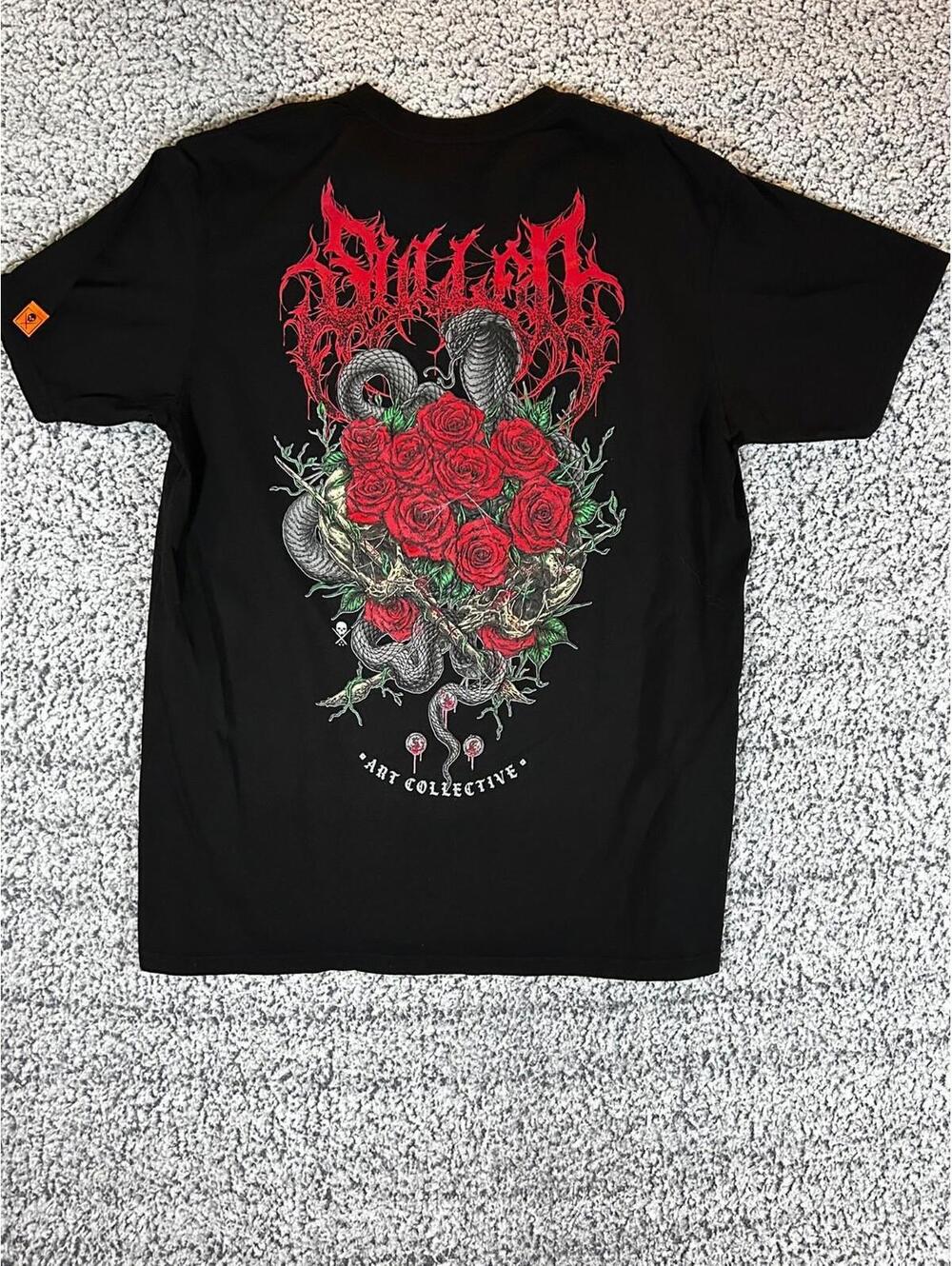 Sullen Art Collective Poisoned Petals T Shirt XL Black Graphic Tee NWT
